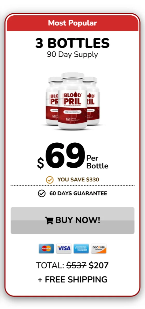 Blood Pril™ 3 bottles pricing
